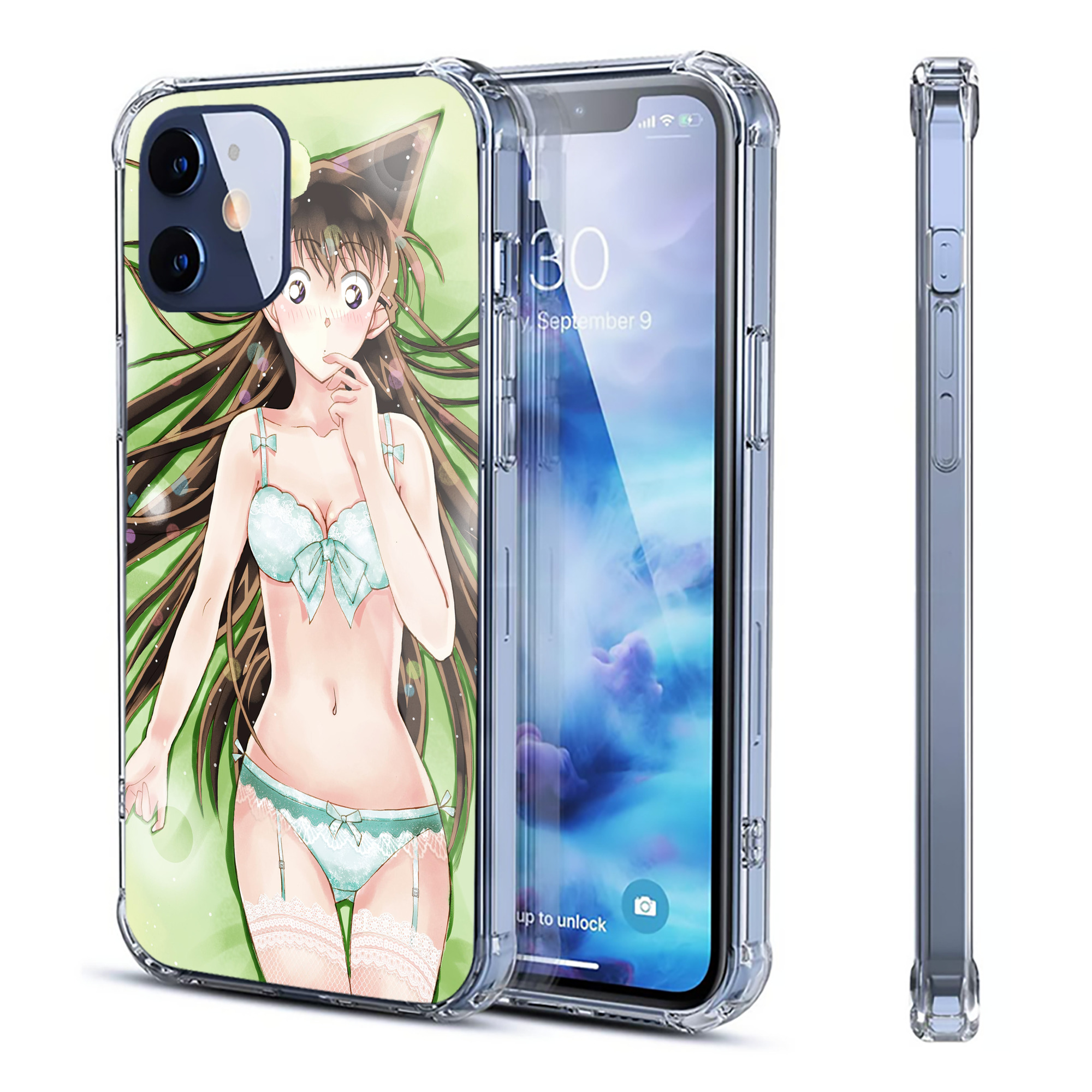 （画像用） 名探偵コナン Detective Conan 【iPhone 12シリーズ対応】透明スマホケース（クリアソフトケース）